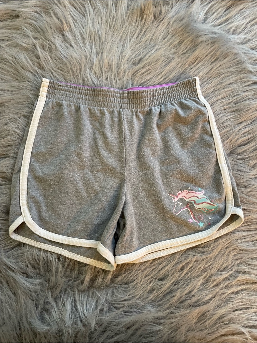 *SOLD;DO NOT BUY*🐶Wonder Nation Gray Shorts with Pink and Purple Accents